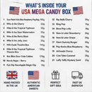 USA Mega Candy Box | 21 American Sweets & Candy Selection | Sour Patch Kids, Mike & Ike, Nerds Rope, Milk Duds & More | USA Gift Box