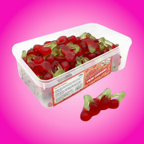 Crazy Candy Factory Pick N Mix 1KG Tub - Twin Cherries