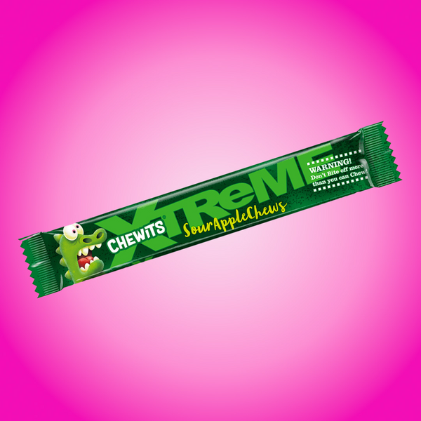 Chewits Xtreme Extremely Chewy Sour Apple Chews 34g