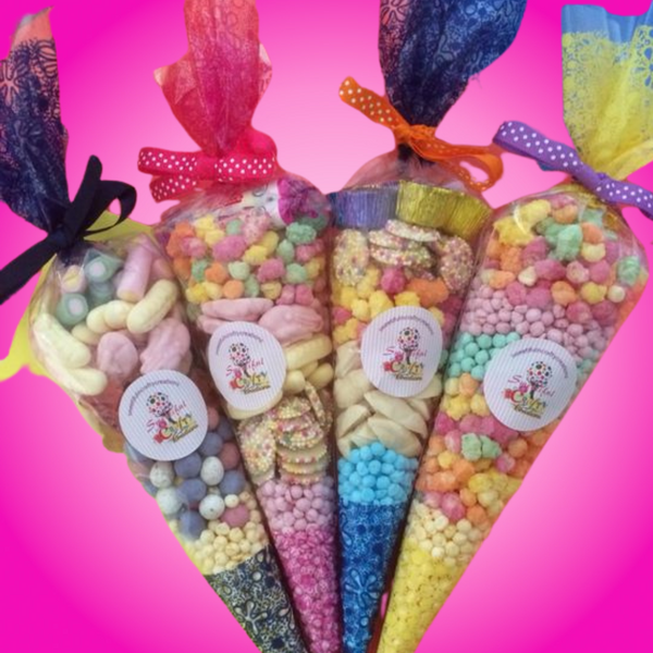 Individual Sweet Party Cones (4 pack) - Ideal Favours, Gifts